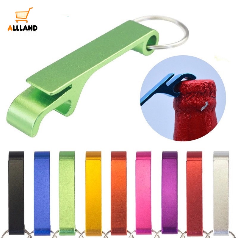 Portable Beer Opener Keychain / Mini Pocket Beverage Beer Bottle Opener / Aluminum Alloy Bottle Opener Kitchen Tools Random Color