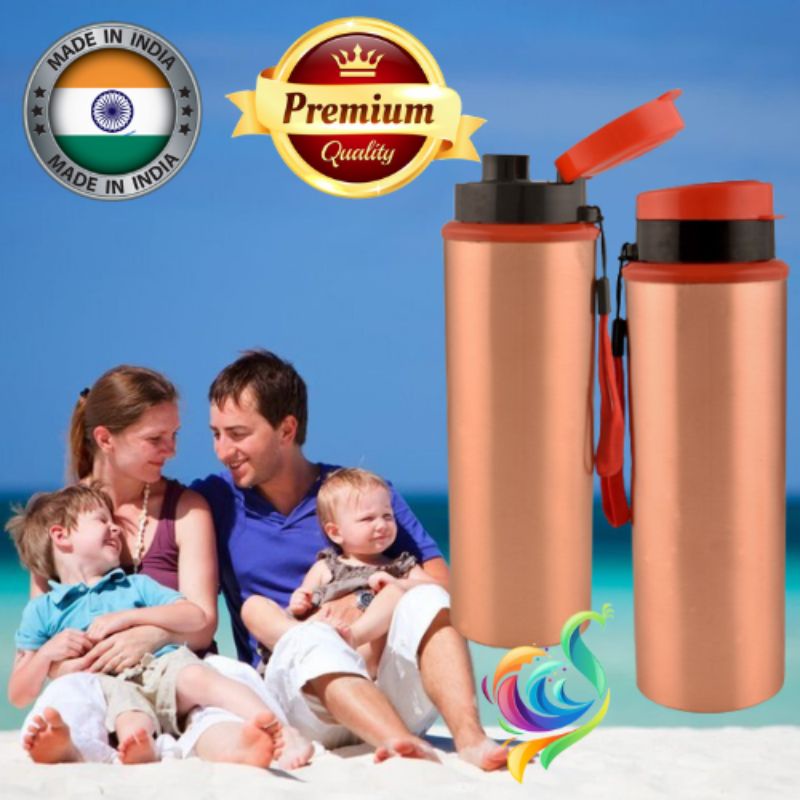 DR JAL Copper Sipper Bottle Joint Less Leak Proof Pure Copper Water