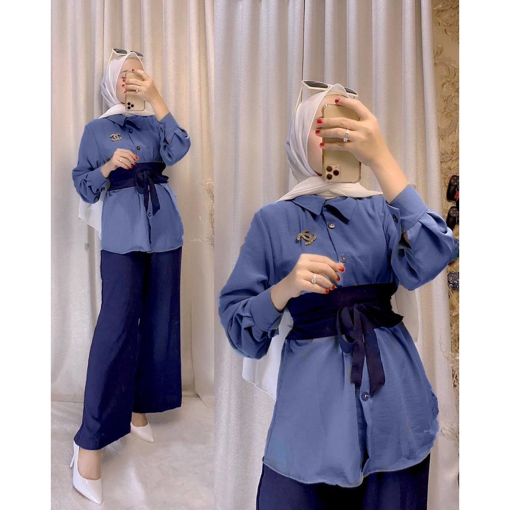. NAGITA Latest AdultOneset Wanita Motif Rayon Cringkle Airflow MaterialPOLOS Wear Nursing Friendly WaistTALI Full Front Buttons Luxurious Motif Cool and Thick Material Current Setcel and Cheerful Warehouse Sale Casual Luxury Jumps