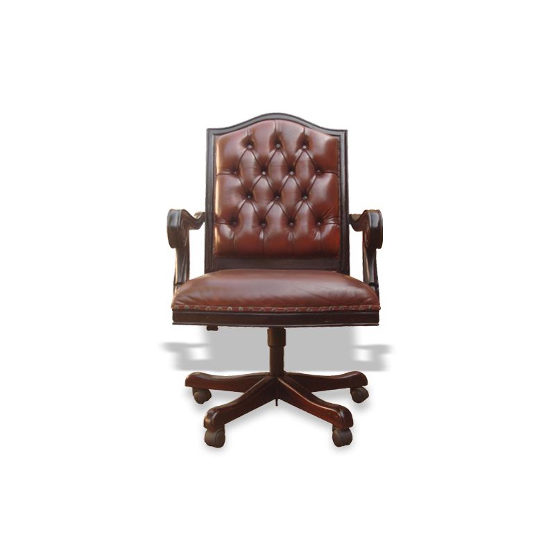 HANDCRAFTED TEAK FRAME AND BASE,GENUINE ITALIAN LEATHER UPHOLESTRY,HOURLY USUAGE 5-8 HOURS PARIS EXECUTIVE CHAIR