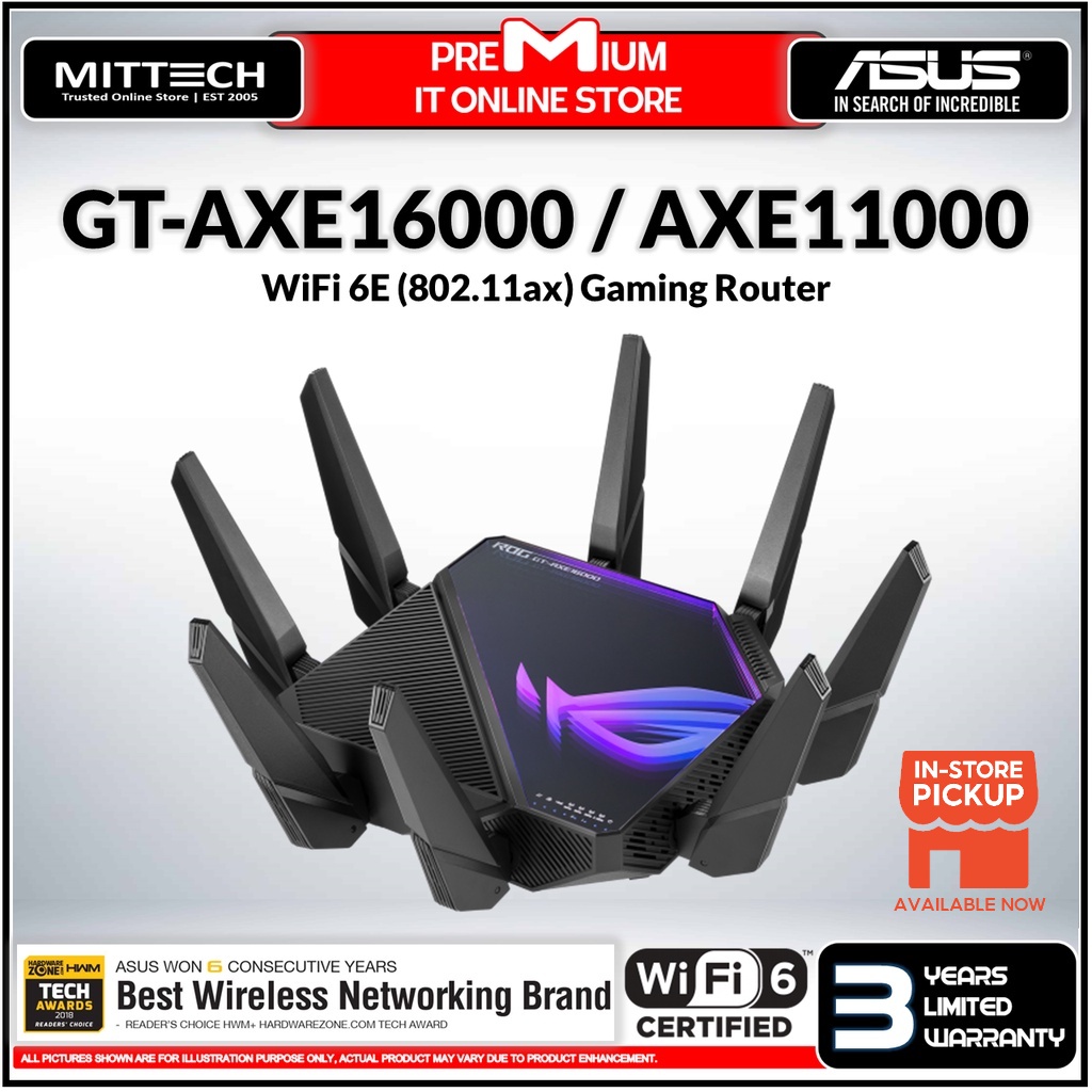 Asus Rapture GTAXE11000 / GTAXE16000 Triband / Quad Band WiFi 6E