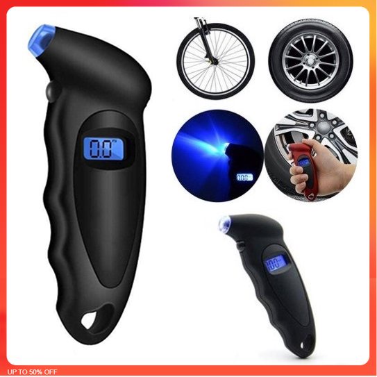 🌹[Local Seller] Digital Tire Gauge LCD Light Air Pressure Tester Checker for Motorcycle Car Bic