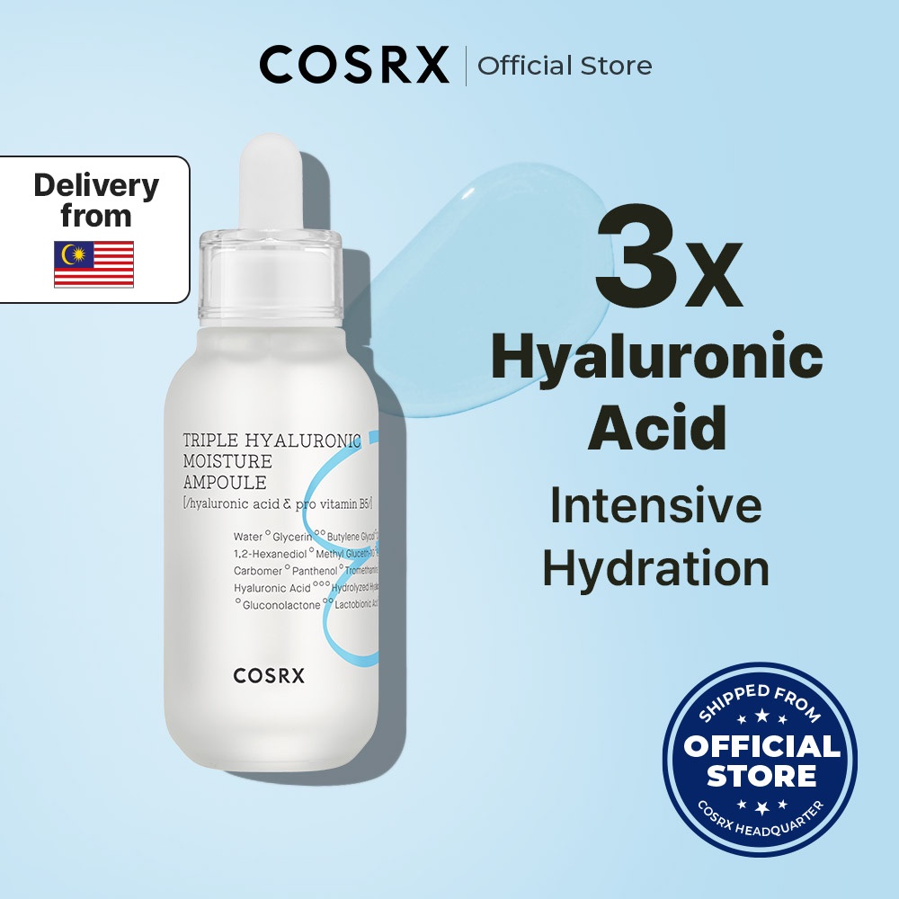 [COSRX OFFICIAL] Triple Hyaluronic Moisture Ampoule 40ml, Triple