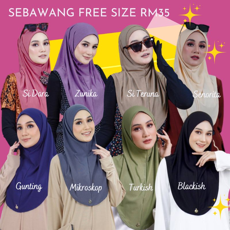 SEBAWANG TUDUNG SARUNG FREE SIZE (M) / L SIZE | Shopee Malaysia