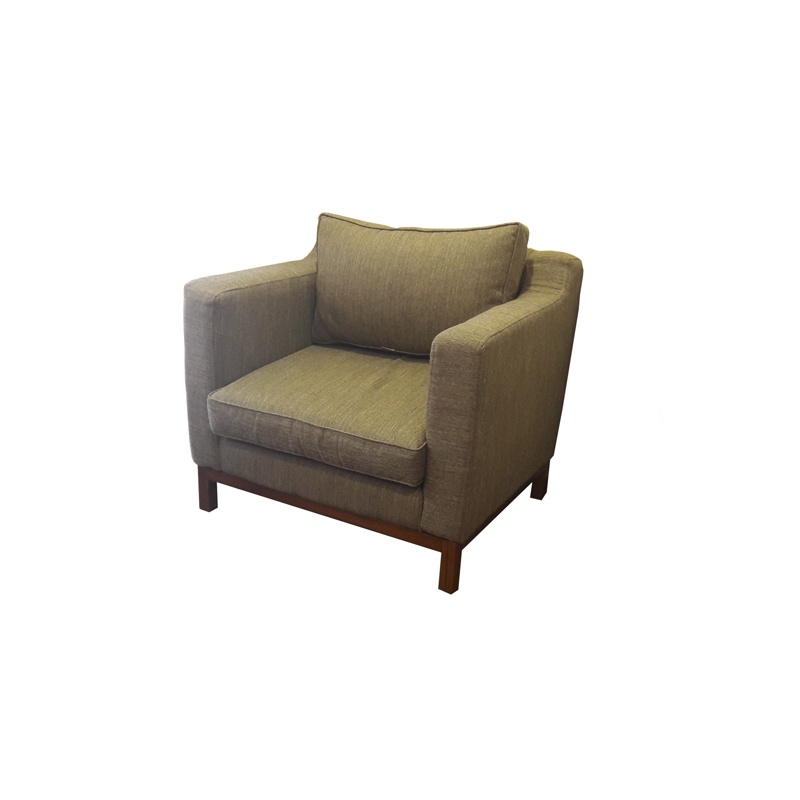 MADE OF PREMIUM TEAK WOOD WITH CUSTOM FABRIC AND LEATHER OPTION AVAILABLE,SIMPLE AND MINIMALISTIC KOORG SOFA 1 SEATER