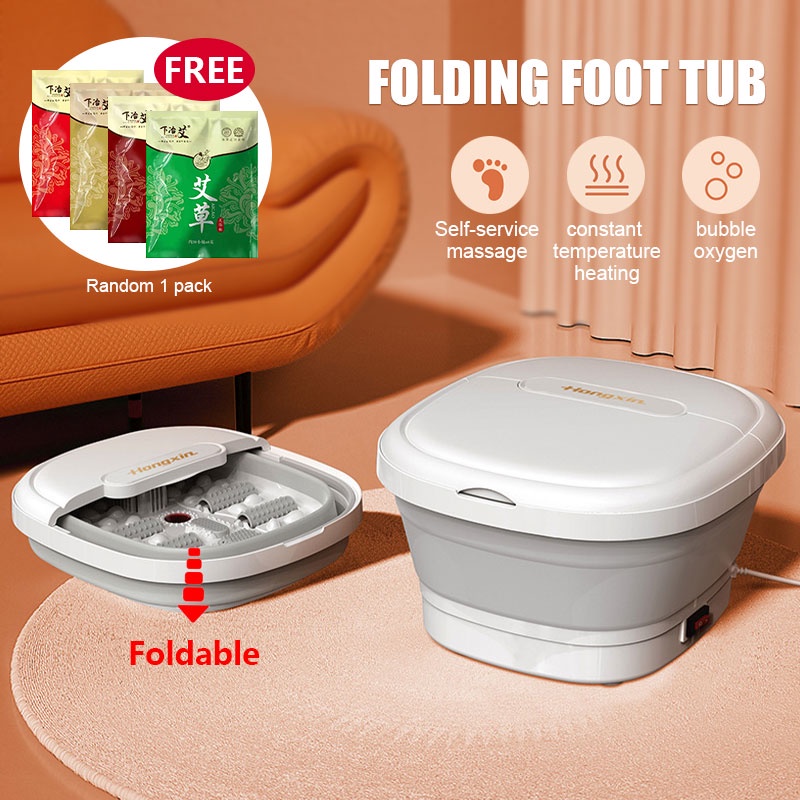 🎁KL STORE✨ 【MY Ready Stock】Foot Bath Bucket Foldable Foot Massage Machine Detox Spa Foot