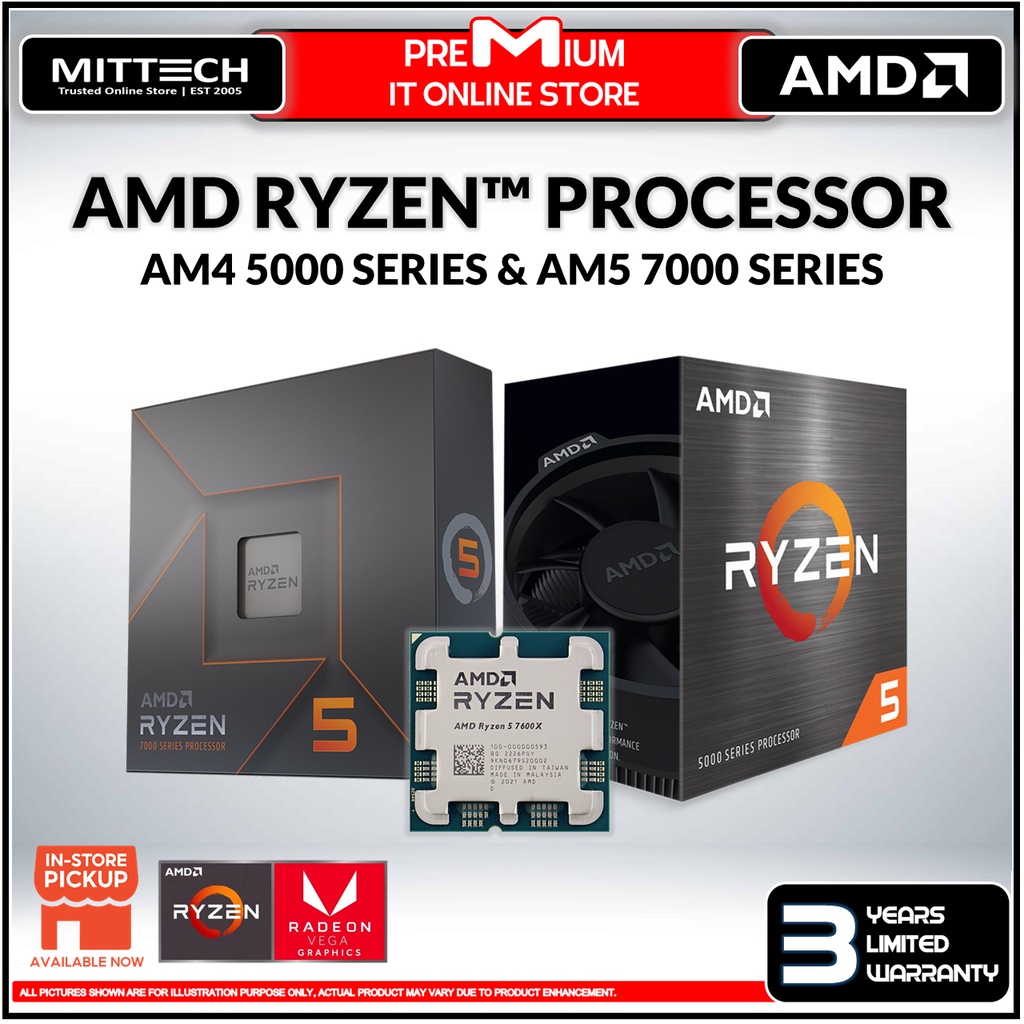 AMD Ryzen 5000 / 7000 Desktop Processor | R5 5500 5600 | R7 5700 5800 ...