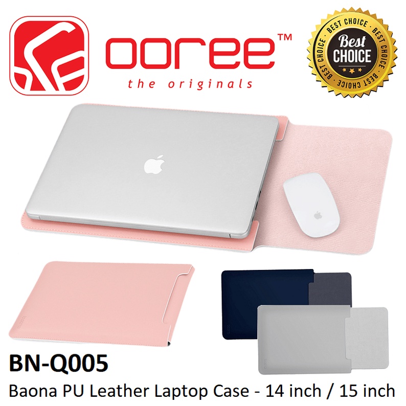 BAONA Q005 14 INCH (35*26cm) / 15-15.6 INCH (40*30cm) PU LEATHER LAPTOP SLEEVE CASE 1 / 2 TONE COLOR NOTEBOOK COVER BAG