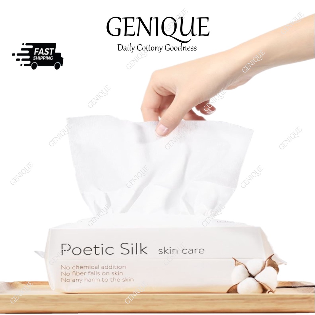 READY STOCK Poetic Silk Disposable Facial Tissue Disposable Cotton