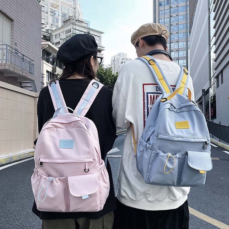 【JOMBORONG】Women Cute Fashion Korean Trendy pastel Large Capacity Nylon Travel Casual Backpack Outing College School Bag