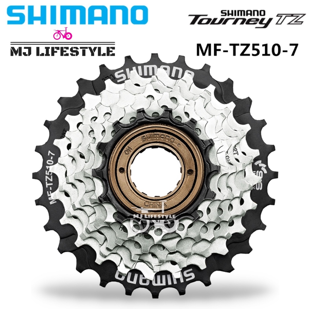 [100 ORIGINAL] Shimano Tourney Freewheel 7 Speed MF TZ510 Silver 14
