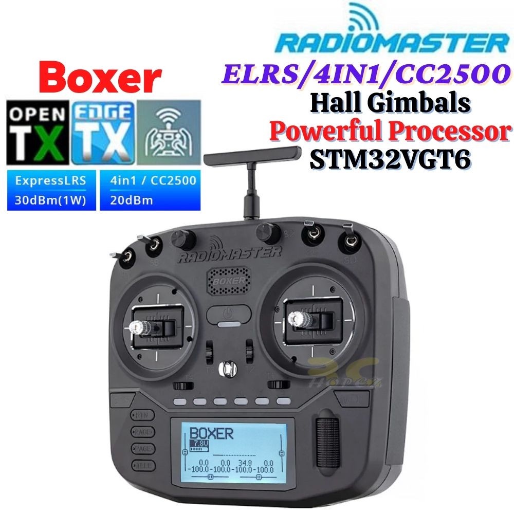Radiomaster Boxer Radio Controller 2.4GHz 16CH Hall Gimbals 4IN1/ELRS ...