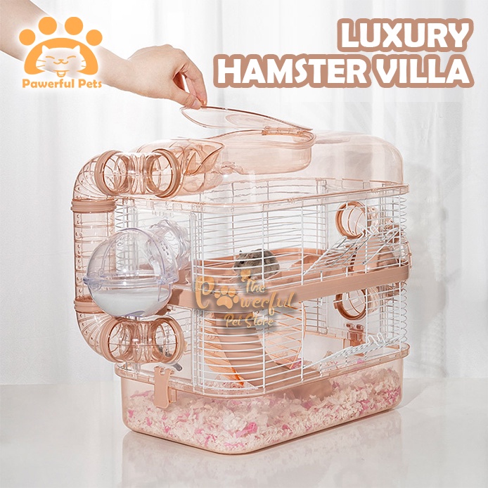 View of PAWERFUL Large Hamster Cage Villa Luxury Triple Layer Hamsters Cage ...