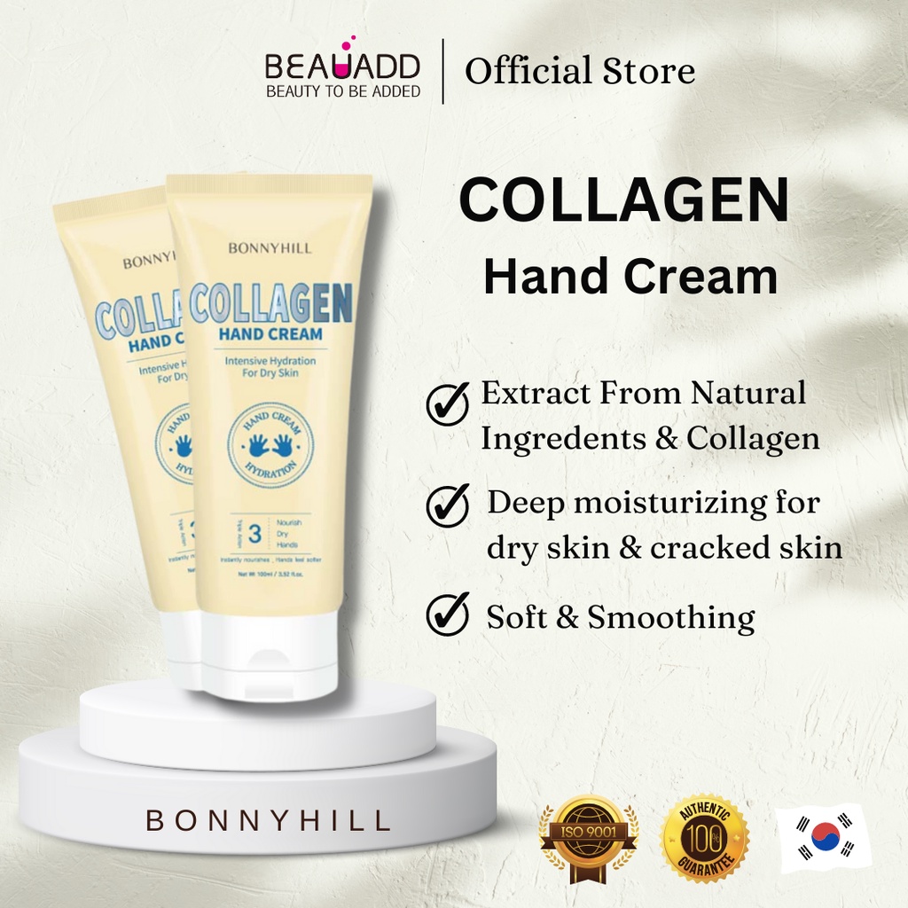 [BONNYHILL] COLLAGEN HAND CREAM 100ML Beauadd Korea Shopee Malaysia