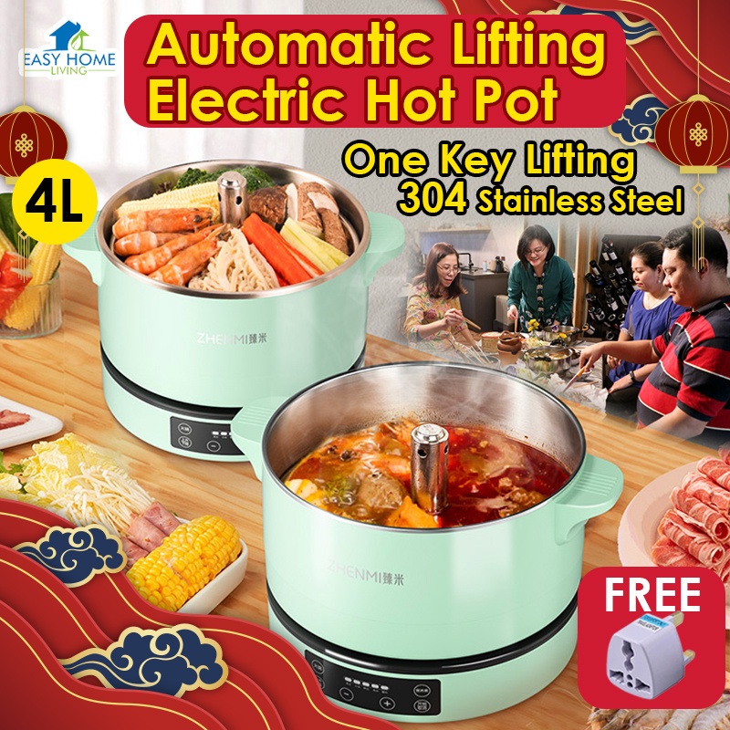 CNY Multifunctional Automatic Lifting Hot Pot Electric Hotpot Steamboat Pot Integrated Pot Periuk Chinese New Year 火鍋電鍋