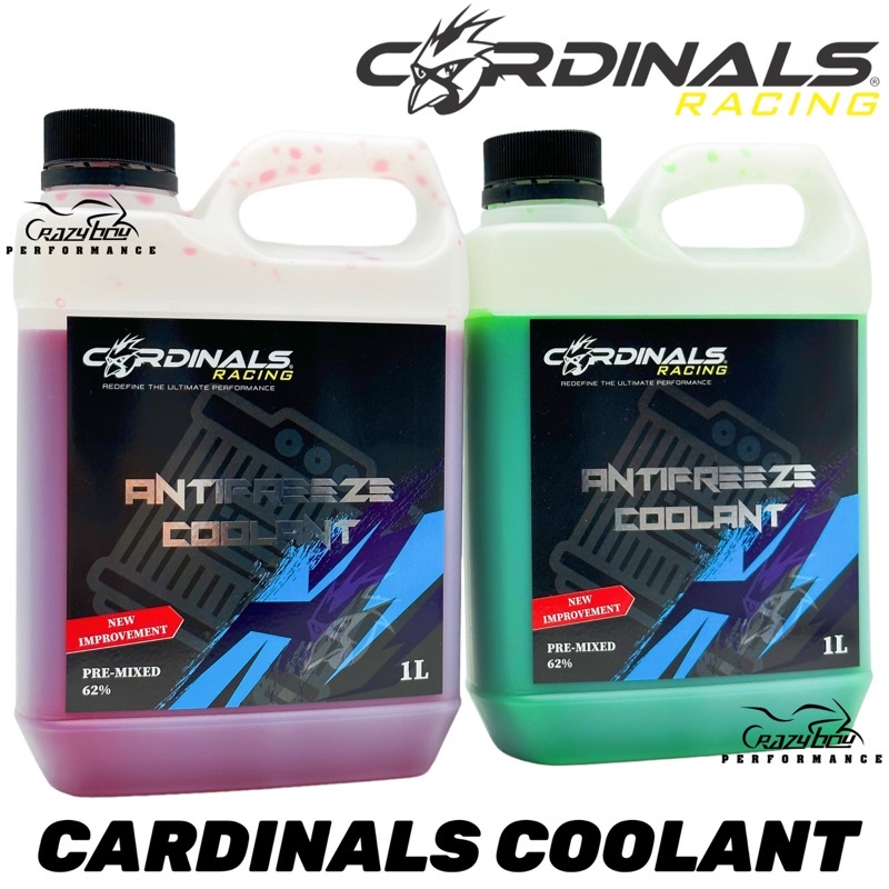 CARDINALS RACING COOLANT ANTIFREEZE RADIATOR COOLANT RED 1000ML 100