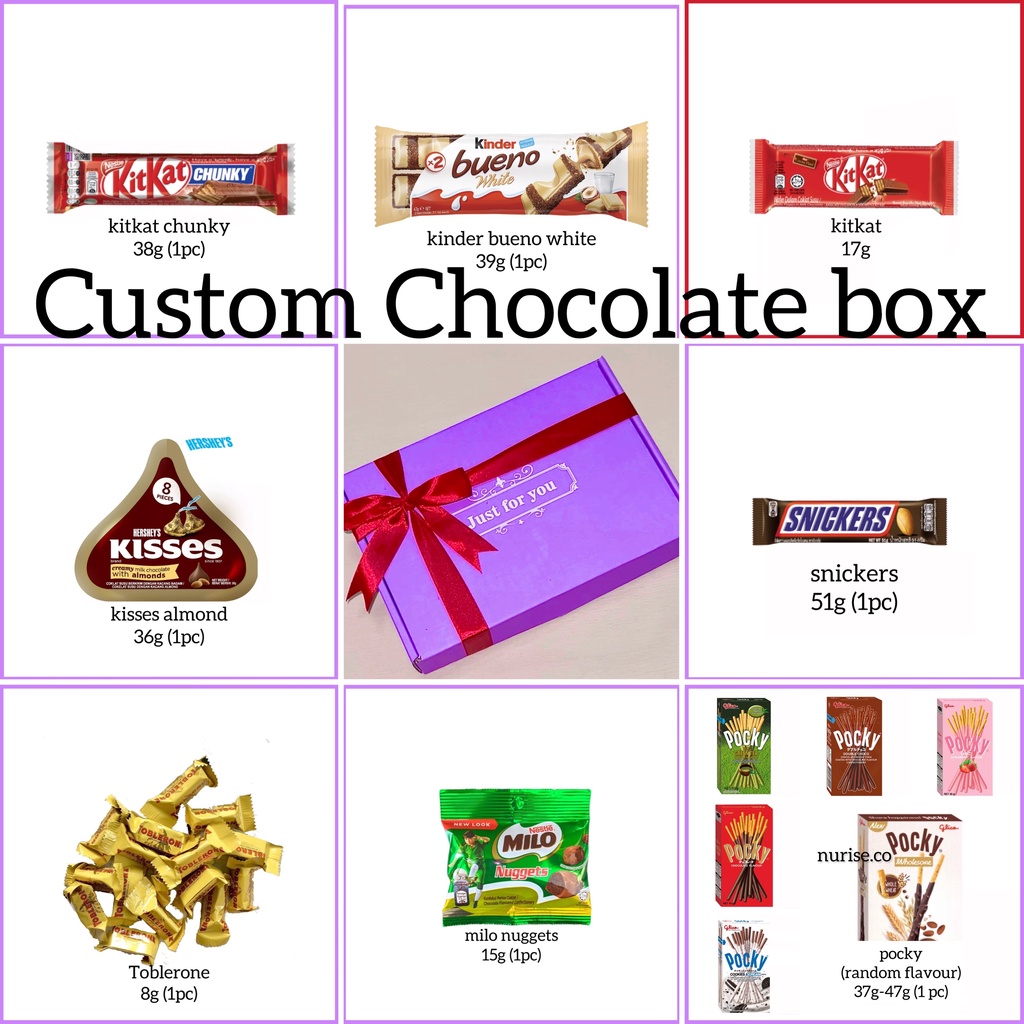 (Min 10 item) custom surprise box gift box custom chocolate box custom coklat box custom coklat box murah