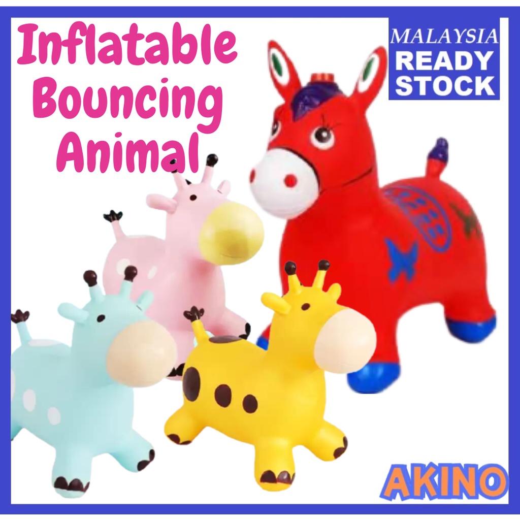 READY STOCK] Children Kids Ride-On Inflatable Bouncing Jumping Animal Toy-  Sound Simulation | Shopee Malaysia