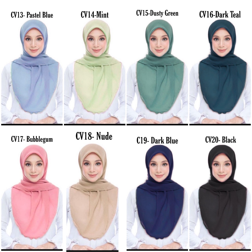 [READY STOCK] Tudung Bawal Tudung Muslimah Curve Material Lembut Mudah ...