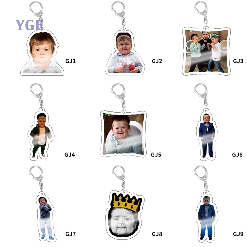 Funny Keychain Hasbulla Magomedov Meme Acrylic Key chains Khabib Hasby Cutest Figures Bag Pendant Keyring Toys Fans Gifts