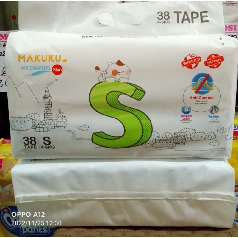 MAKUKU AIR DIAPERS SLIM NB28/S38