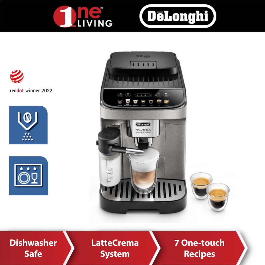 Delonghi Magnifica Evo Titanium Fully Automatic Coffee Machines (Black