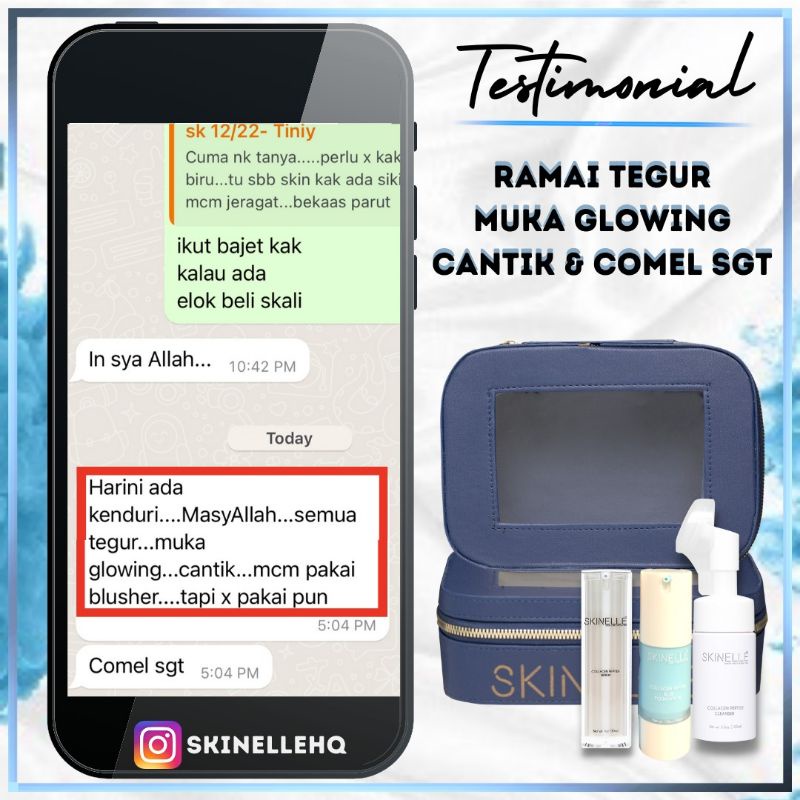 SKINELLE PREMIUM PLUS SET JERUNG BY PUTERI SARAH FREE POSTAGE(FREE FD PINK OR BLUE)