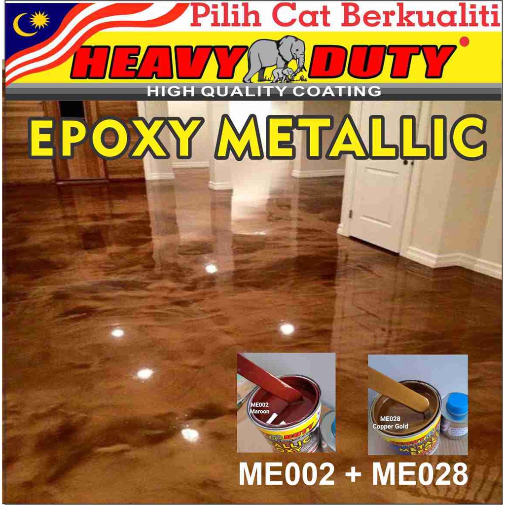 TWO COLOUR ( 1L ME002 + 1L ME028 ) METALLIC EPOXY FLOOR PAINT