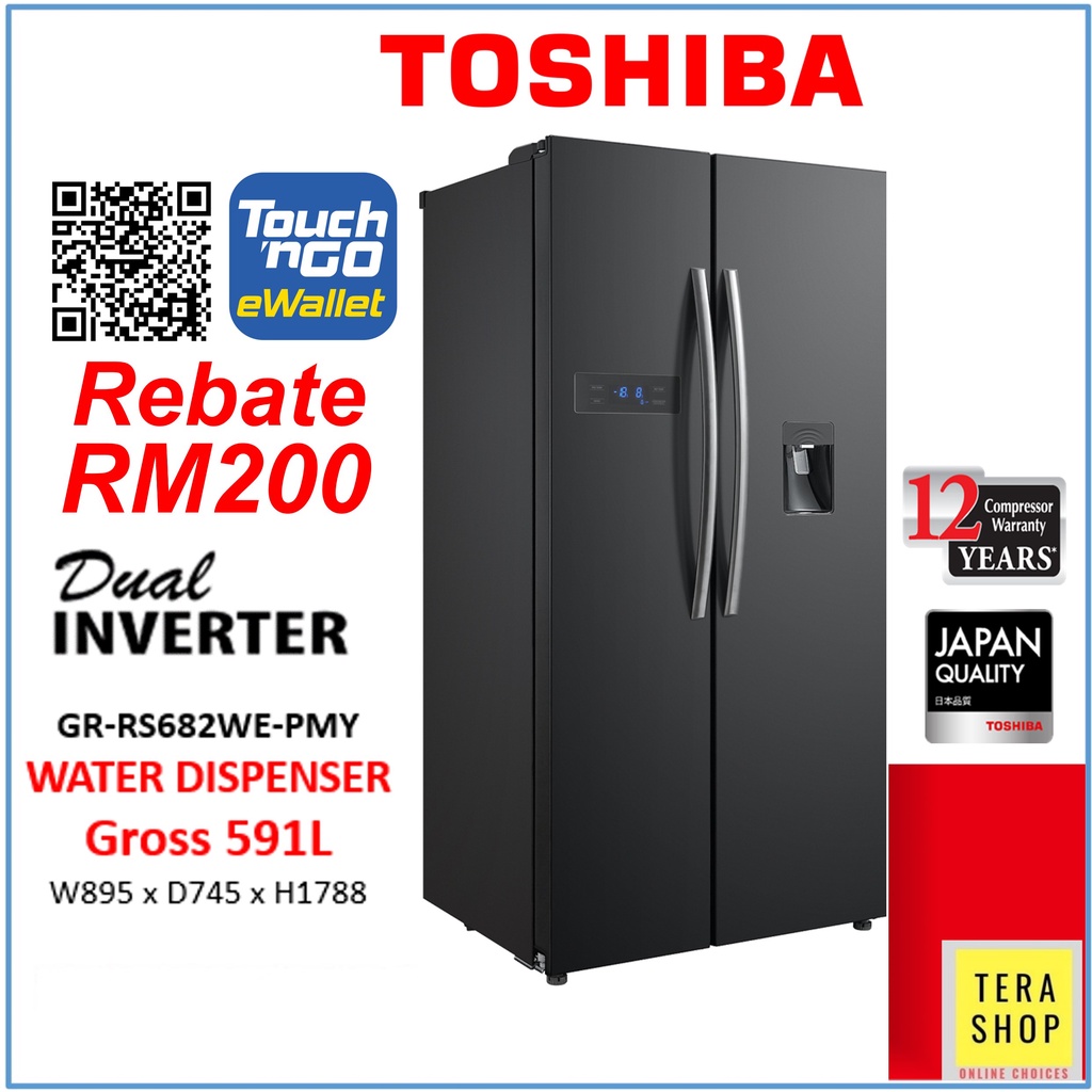 Toshiba RS682WE Side by Side Fridge RF610WEPMY RF610WEPGY Multi Door