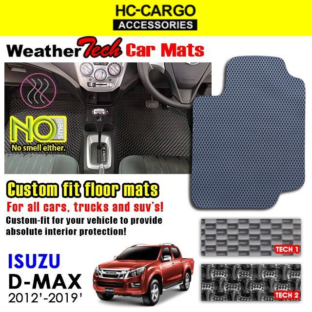 EmanonJ Weather Tech For Isuzu DMat 2012 2019 Car Carpet (3 Pcs