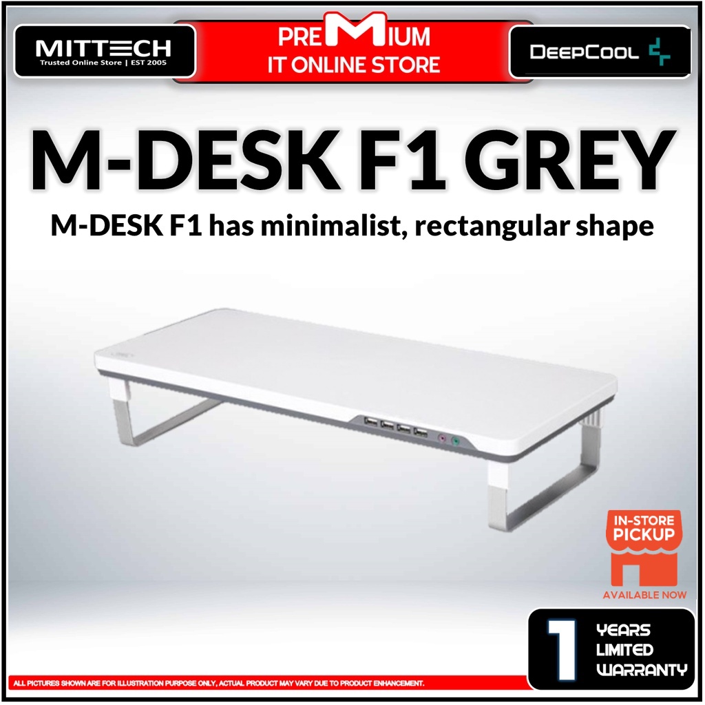 DEEPCOOL MDESK F1 GREY DPMSMDF1 Monitor Stand 550×230×24mm