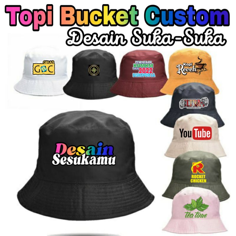 Bucket Hat Custom Screen Printing logo Name Can Be Unit | Business Promotion | Campaign | Social Service | Party | Gathring | Community | Self Photo | School | Foundation | Election | Presidential Election | Community | Merchandise Hat | Reunion | City br