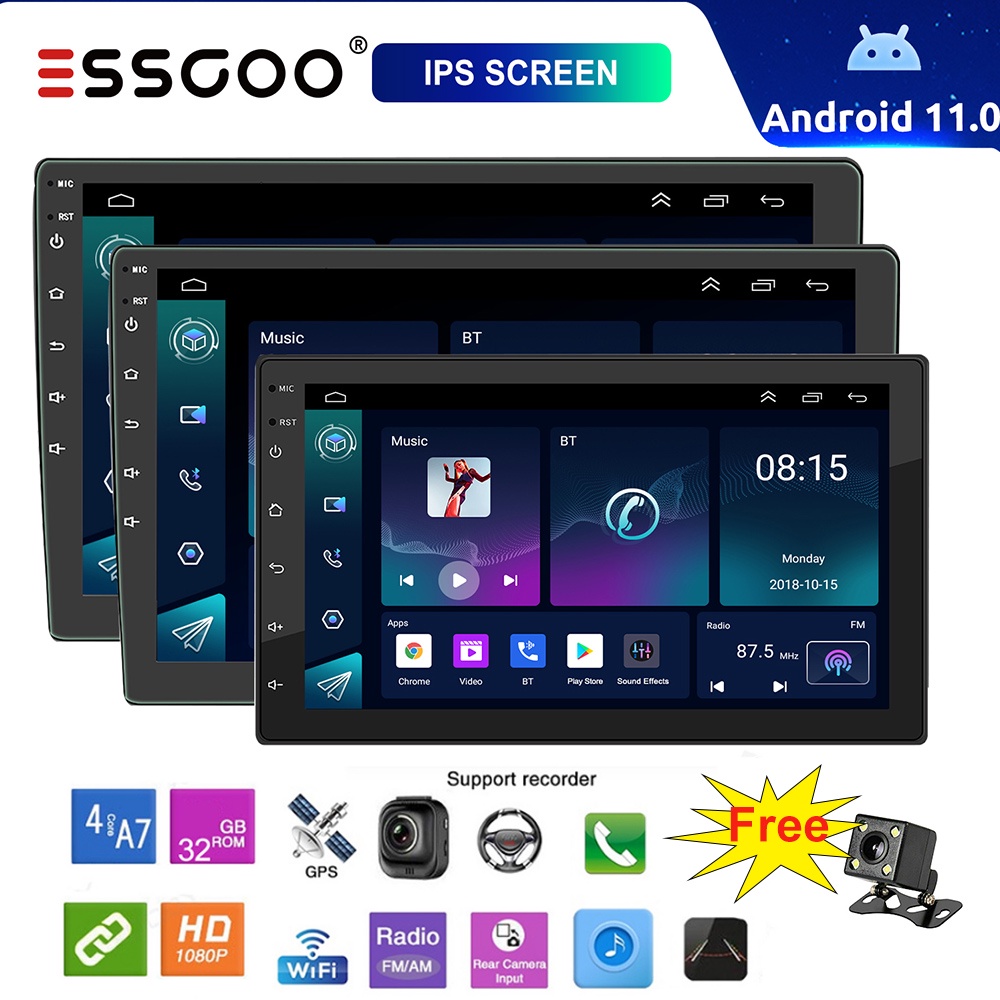 ESSGOO [ 4GB +32GB ] 7"9"10" inch Android Player WIFI GPS Bluetooth Car