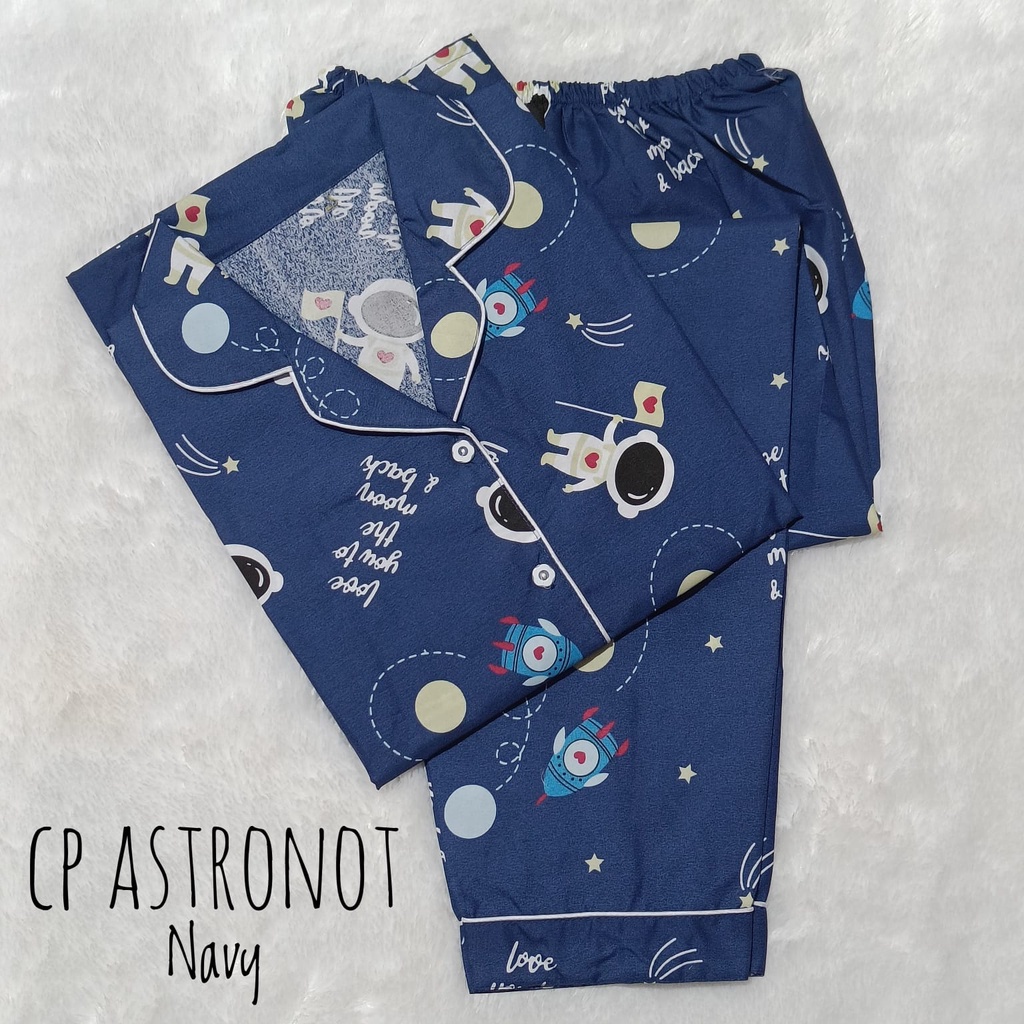 KATUN BJ - Women's CP Pajamas with Character Motif - Short Sleeve Sleepwear and Long Pants Set - Cotton Material