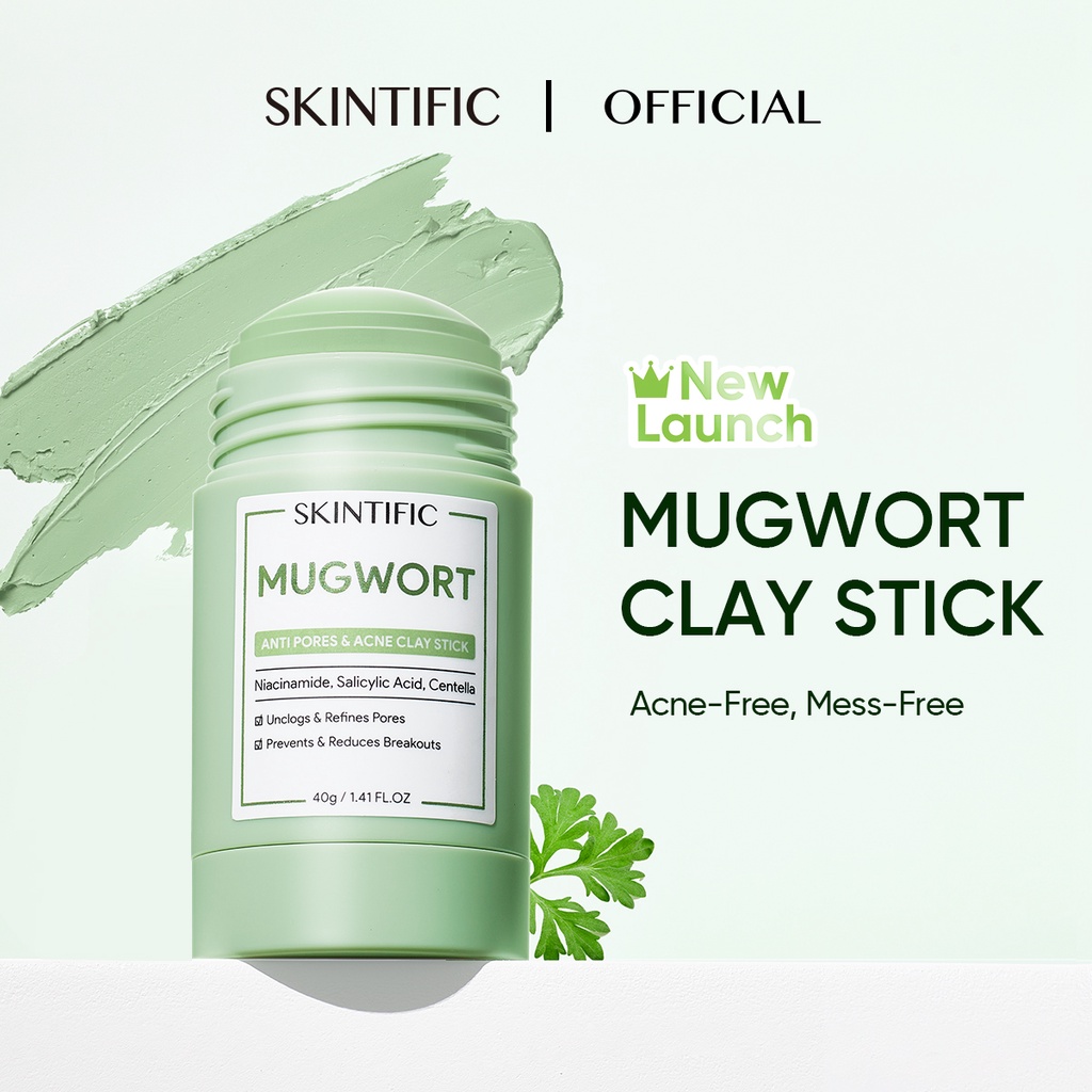 [Pre-Order] SKINTIFIC Mugwort Acne Clay Mask Stick 40g | Shopee Malaysia