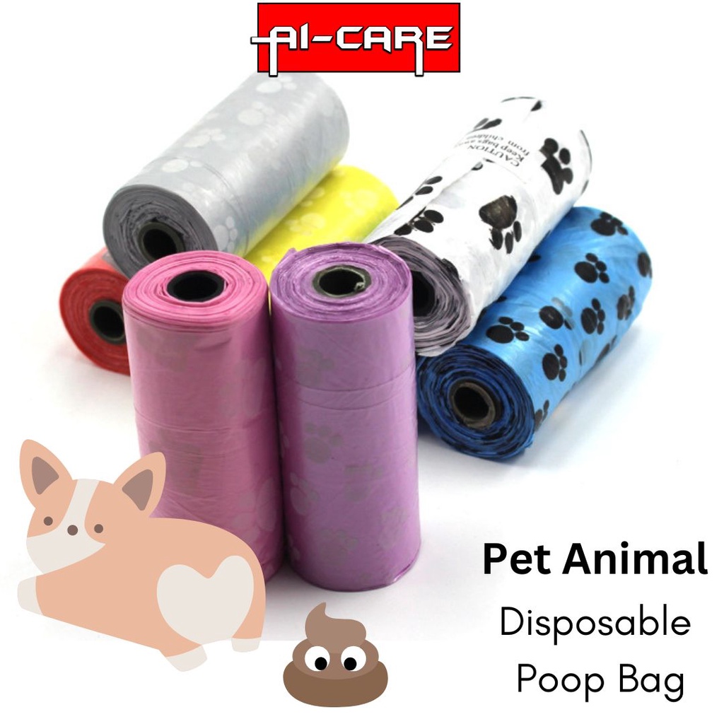 Pet Poop Bag Dog Cat Disposable Poop Bag Refill Rolls Pet Toilet