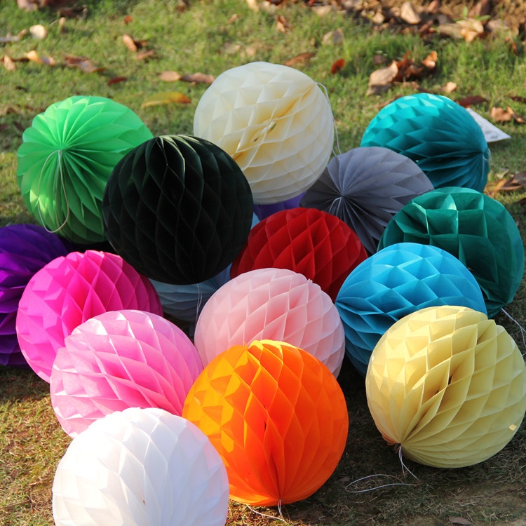 15/20/25/30cm Decor Colorful Flower Paper Lantern Honeycomb Ball Wedding Kid Birthday