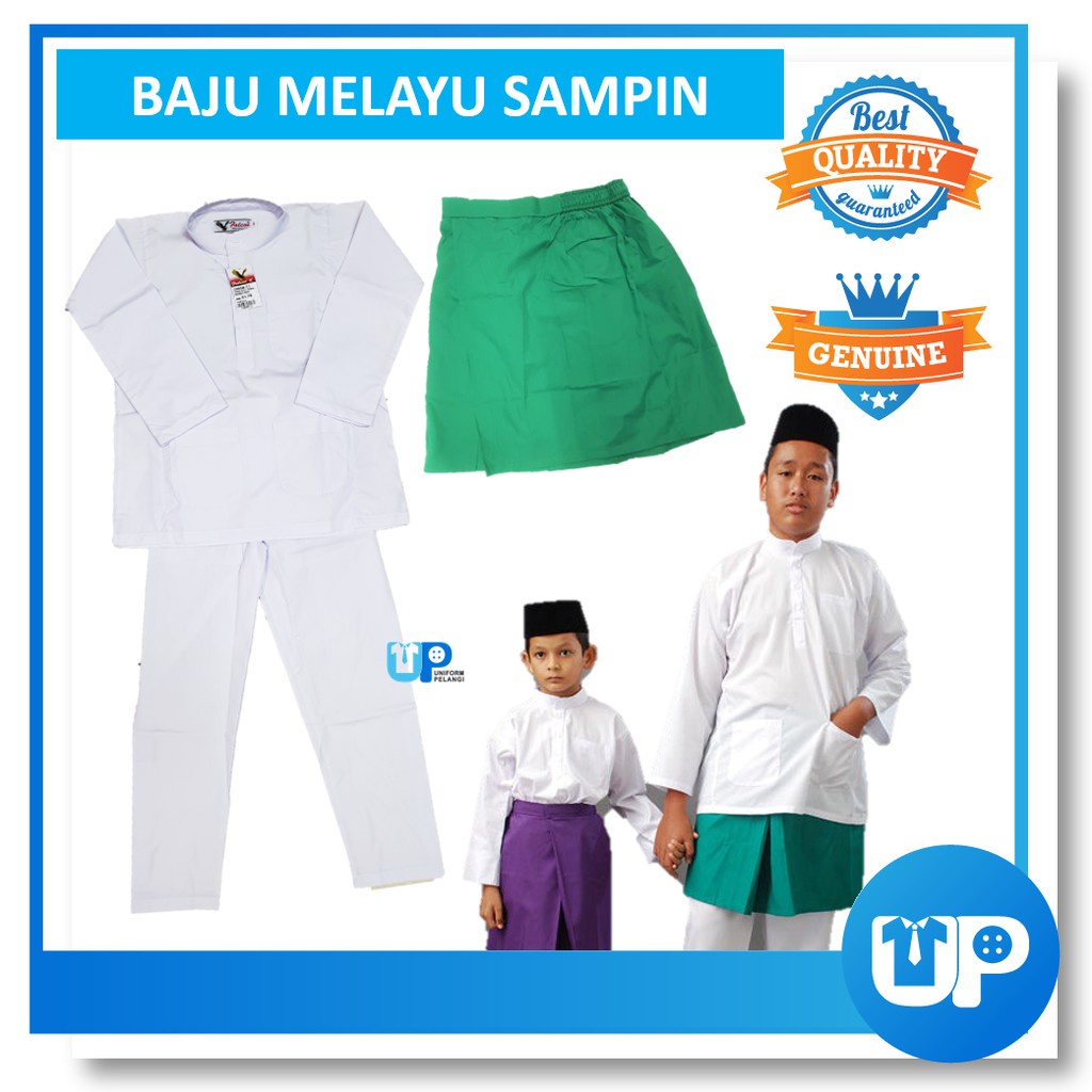 Falcon Baju Melayu Tebal Cotton Sekolah Agama Uniform Sampin Islamic ...