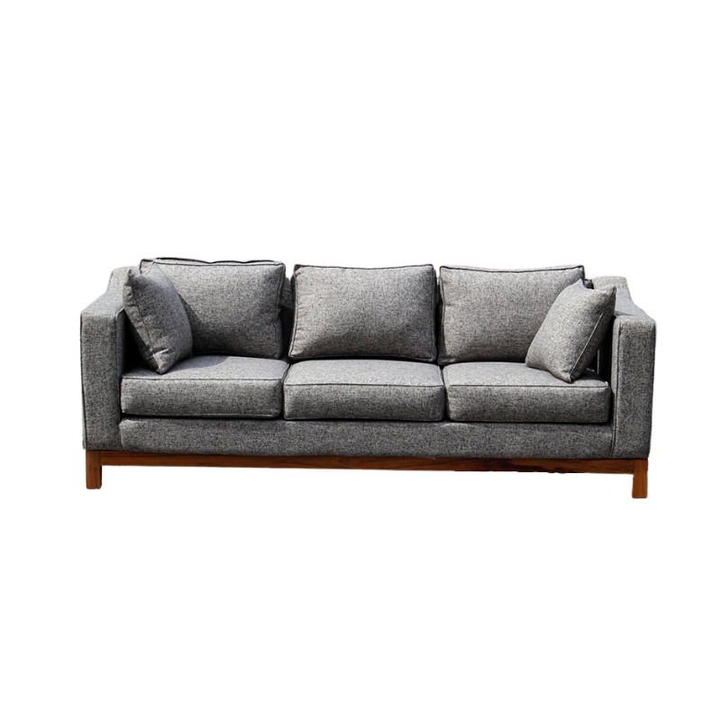 MADE OF PREMIUM TEAK WOOD WITH CUSTOM FABRIC AND LEATHER OPTION AVAILABLE,SIMPLE AND MINIMALISTIC , KOORG SOFA 3 SEATER