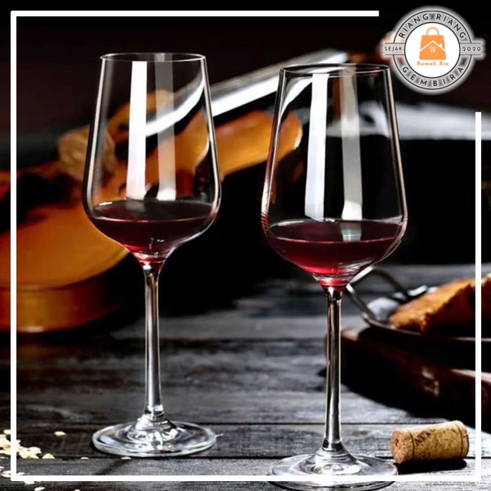 2pcs Wine Glass Set Crystal Red Wine Glass Cup Classic Clear Glass