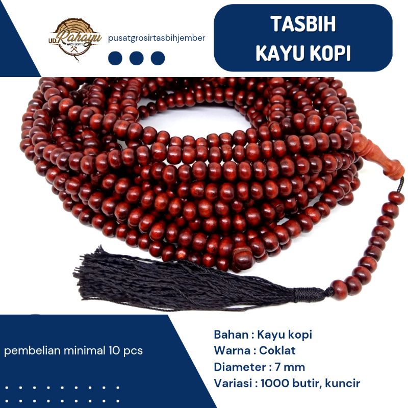 KAYU Coffee WOOD TASBIH 1000 GRAINS