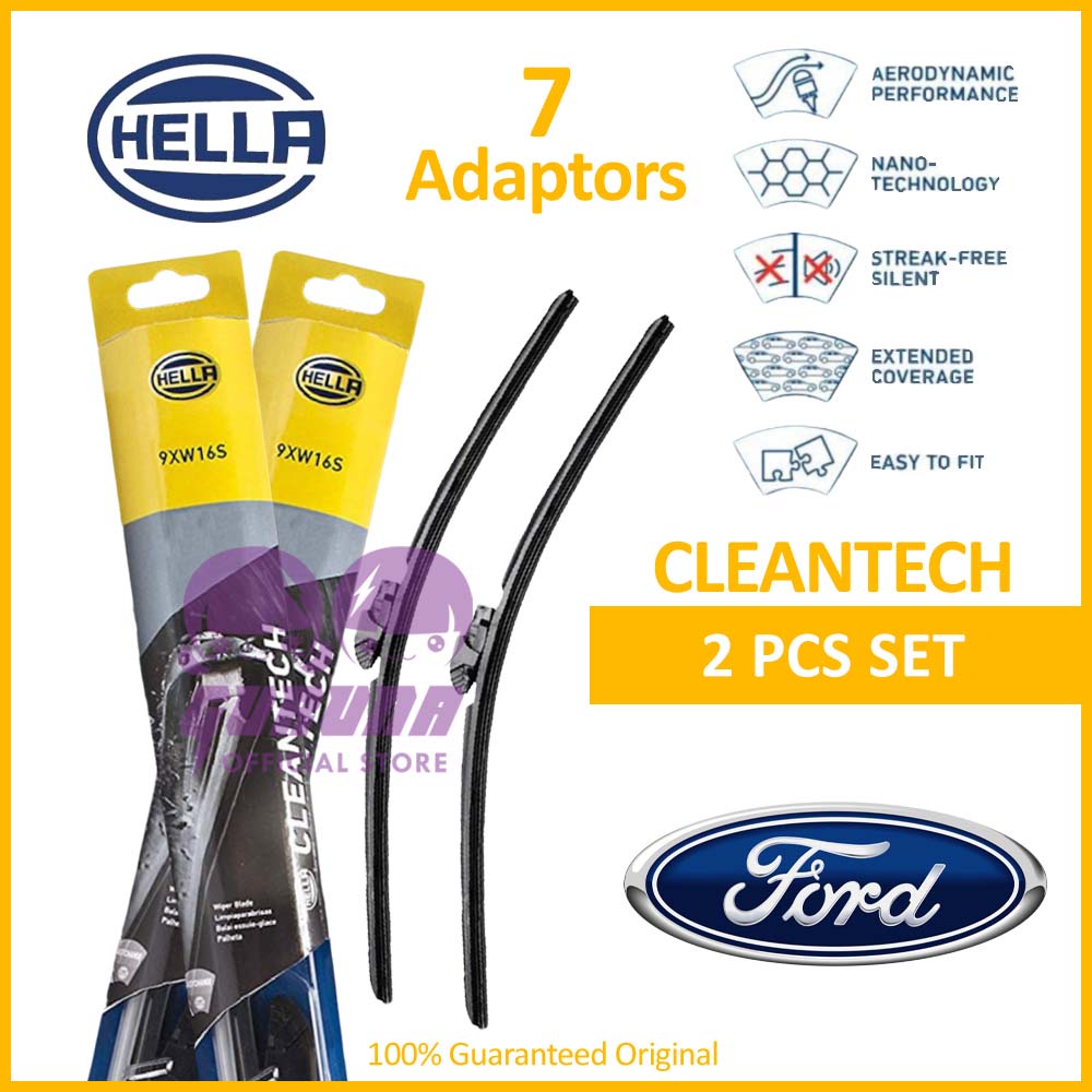 ORIGINAL Hella Cleantech Multi Adapter Wiper Blades Set for Ford