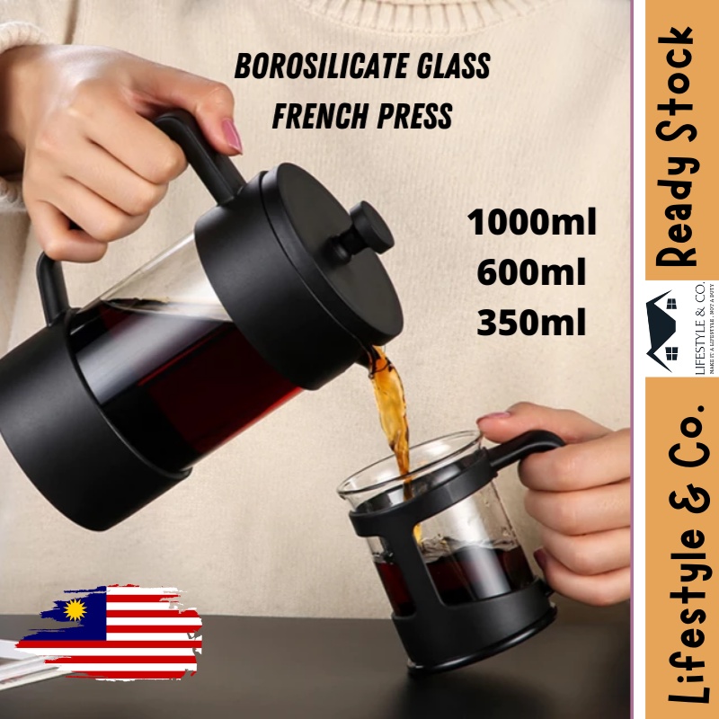 [High Quality] 350ml/600ml Fker Pot with Filter Double Wall Coffee Maker French press