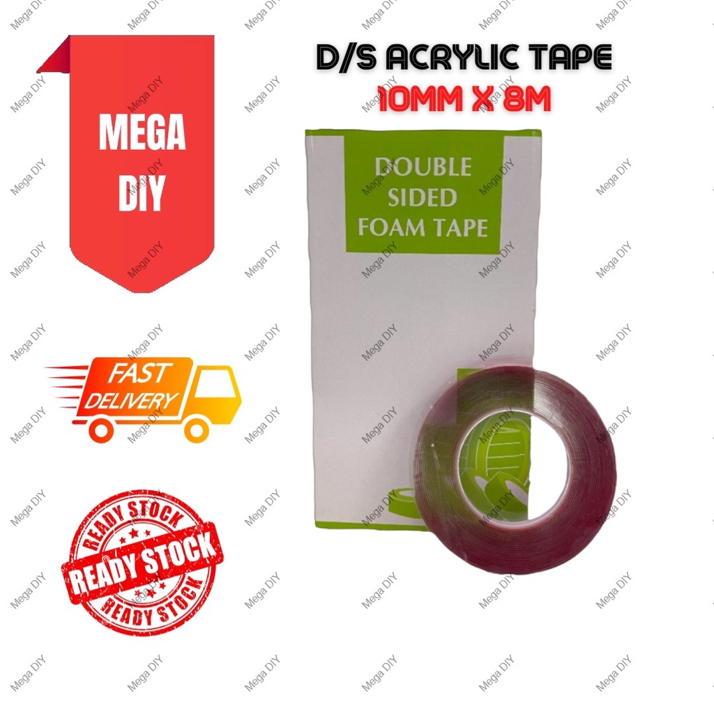 Double Sided Acrylic Foam Tape / Clear Acrylic Foam Tape (10MM x 8M