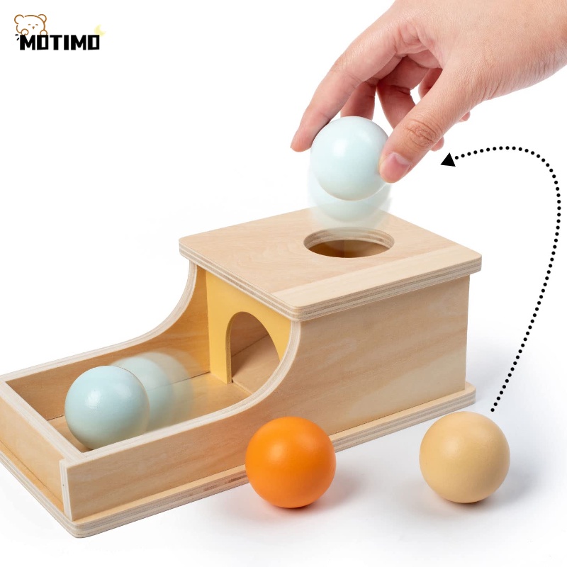 MOTIMO [From MY] Baby Ball Drop Box Busy Educational Learning Puzzles Wooden Infant Object