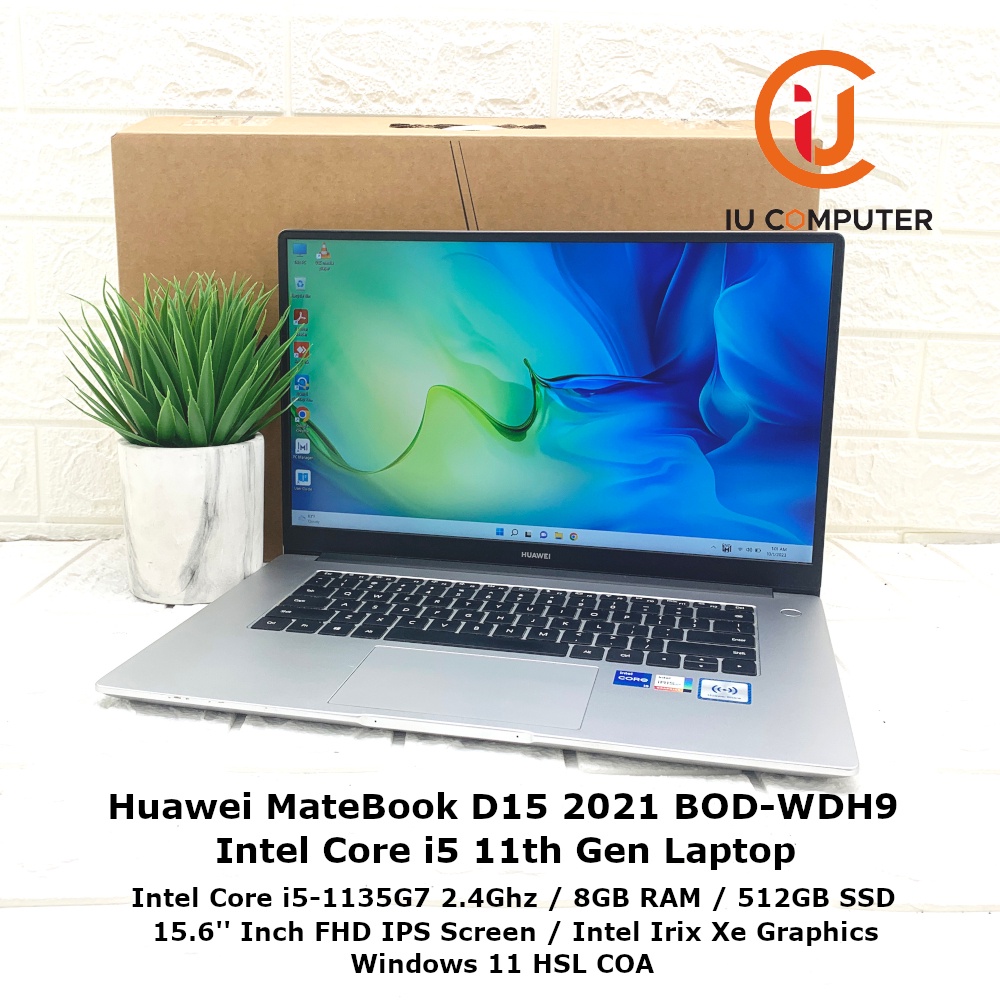 HUAWEI MATEBOOK D15 BOD-WDH9 INTEL CORE I5-1135G7 8GB RAM 512GB SSD ...