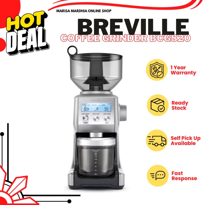 BREVILLE The Smart Grinder Pro BCG820 (450g/165w) Coffee Grinders LCD ...