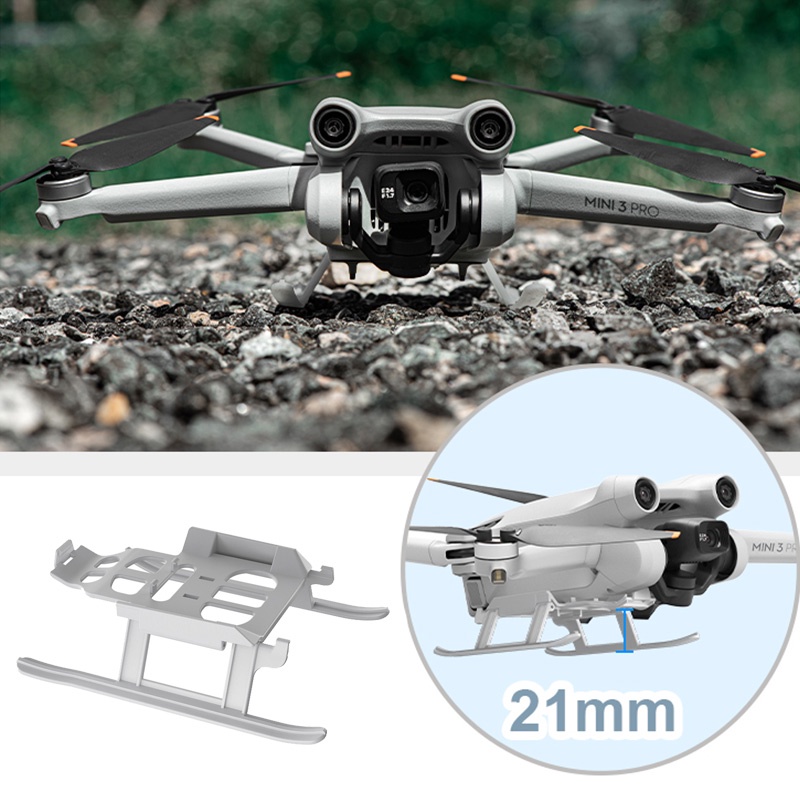 Foldable Landing Gear For DJI Mini 3 Pro, Lightweight Expansion Leg Quick Release Lens Protector Anti-fall Buffer Training Bracket for MINI 3PRO Accessories (21MM)