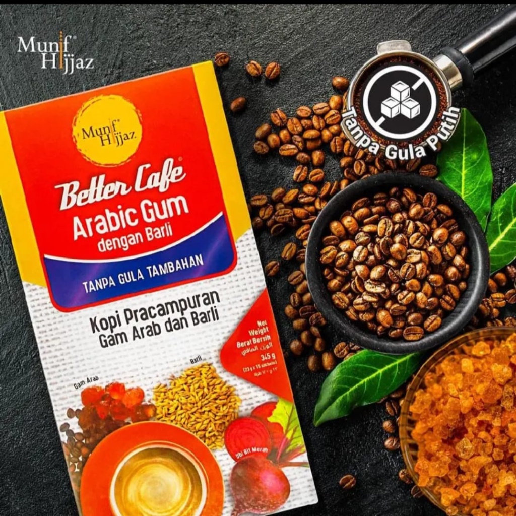 Munif Hijjaz Better Cafe Arabic Gum Barley No Added Sugar Kopi Arabic