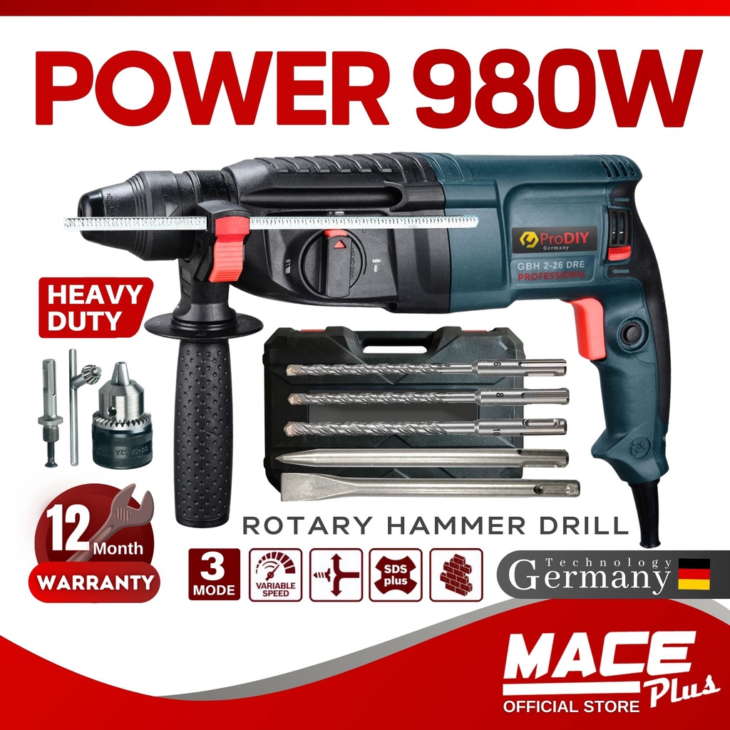 MACE PRODIY GBH 226 DRE SDS Rotary Hammer Drill Hammer Dril Mesin
